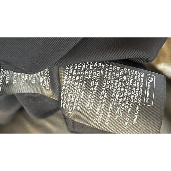 H&M Black Long Sleeve Maxi Dress Ruffles Viscose Sz Small NWT - Picture 8 of 8